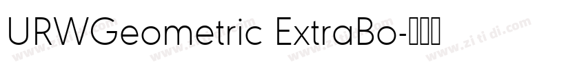 URWGeometric ExtraBo字体转换